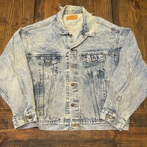Vintage Levi's type 3‎ 1987 Denim Trucker Jacket Mens XL Distressed, faded